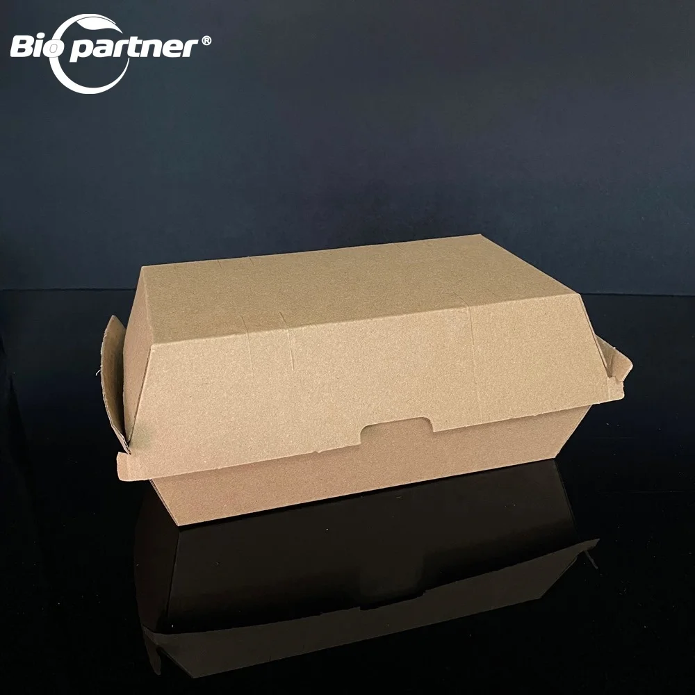 BH2 biodegradable lunch takeaway mini 6 inch corrugated burger box for delivery