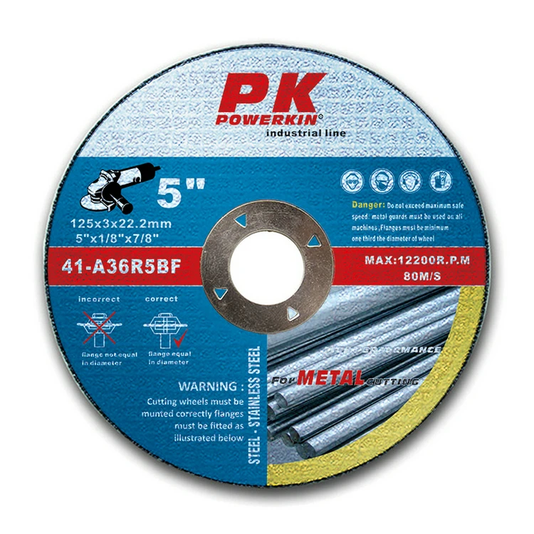 Диск для резки, шлифовальный круг, абразивный диск для металла 5 дюймов, 41 дюймов, 2 дюйма, резка стали и S/S, оксид алюминия, зерно T41 плоского типа