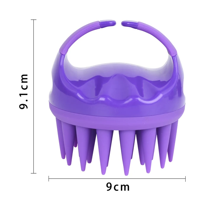 Mix colors wholesale Amazon hot selling cheap plastic silicone hair washing handheld scalp head massager