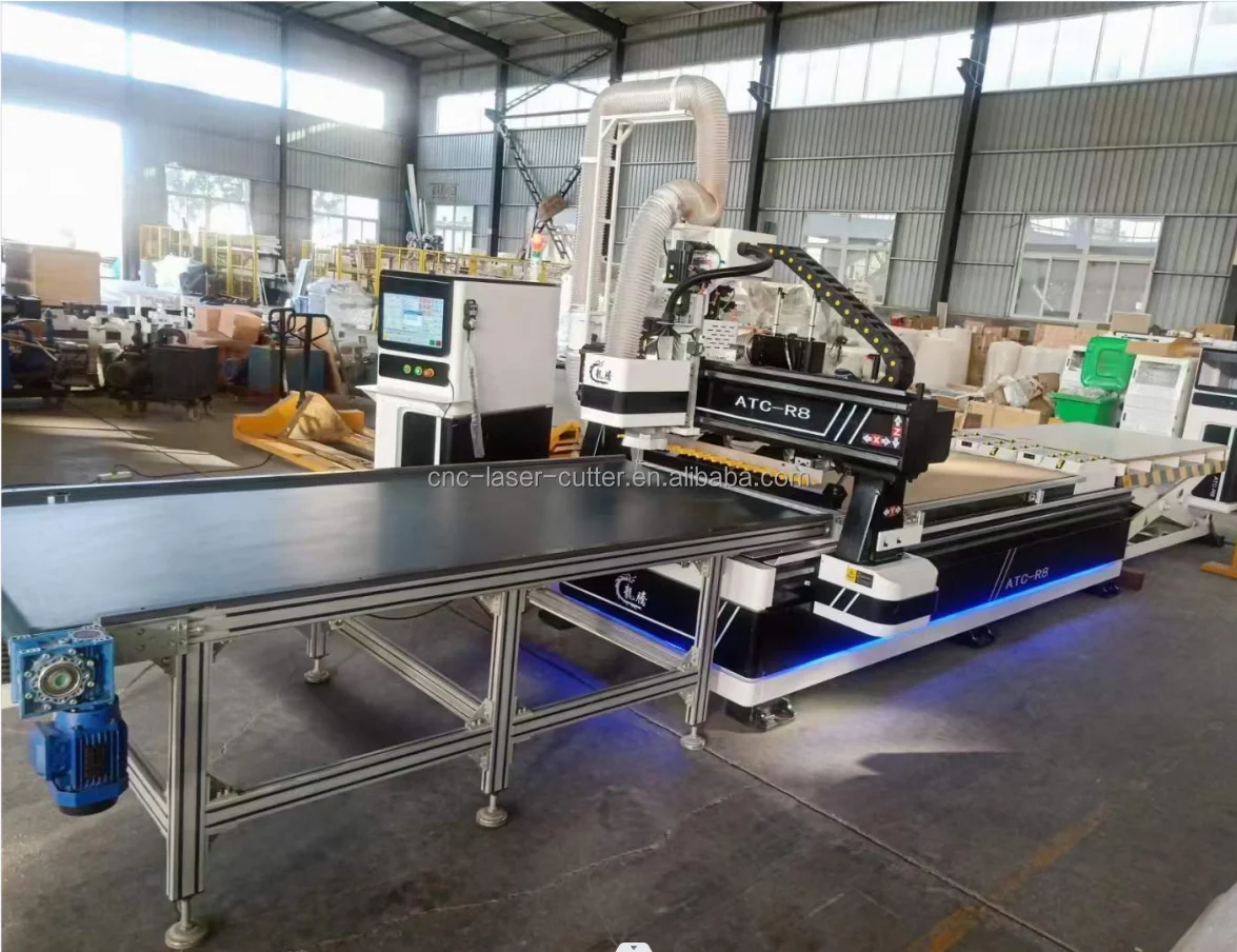 1325 cnc router atc nesting wood machine with auto loading unloading system for woodworking furniture making