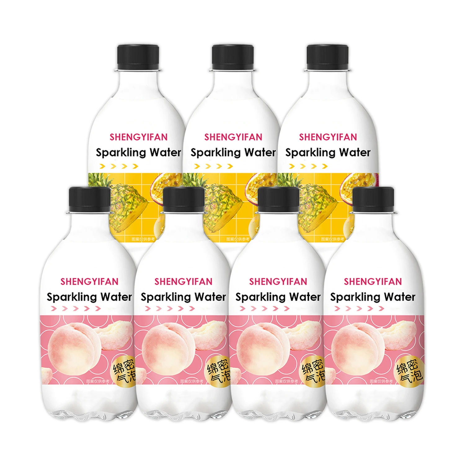 Wholesale Custom personal label 280ml mini bottle sugar free soft drinks fruit flavour sparkling water