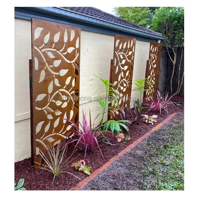 Backyard Corten Steel Decorative Metal Garden Fence&Gate&Screen Art