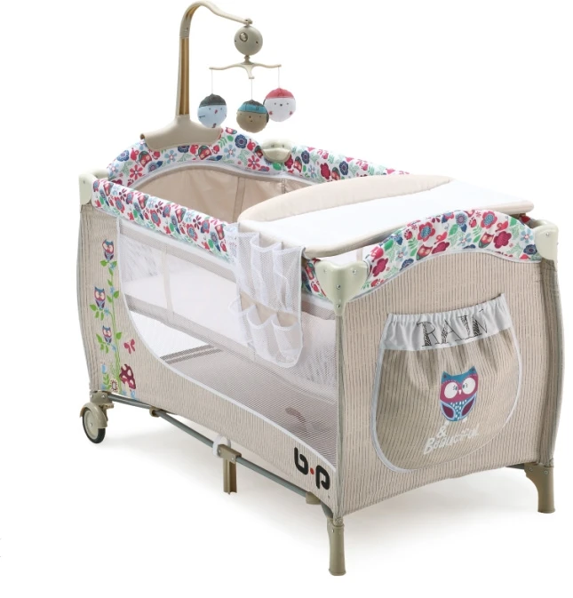 
Portable baby playpen with double layer sleeping bed removable diaper table bed 