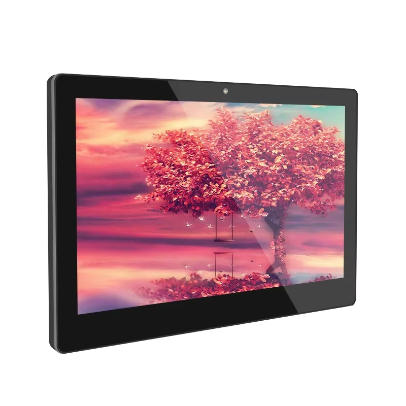 Hopestar New Android 10.1 inch IPS PACP RJ45 Android 8.1 signage wall mount 10 touch point touch android tablet all in one