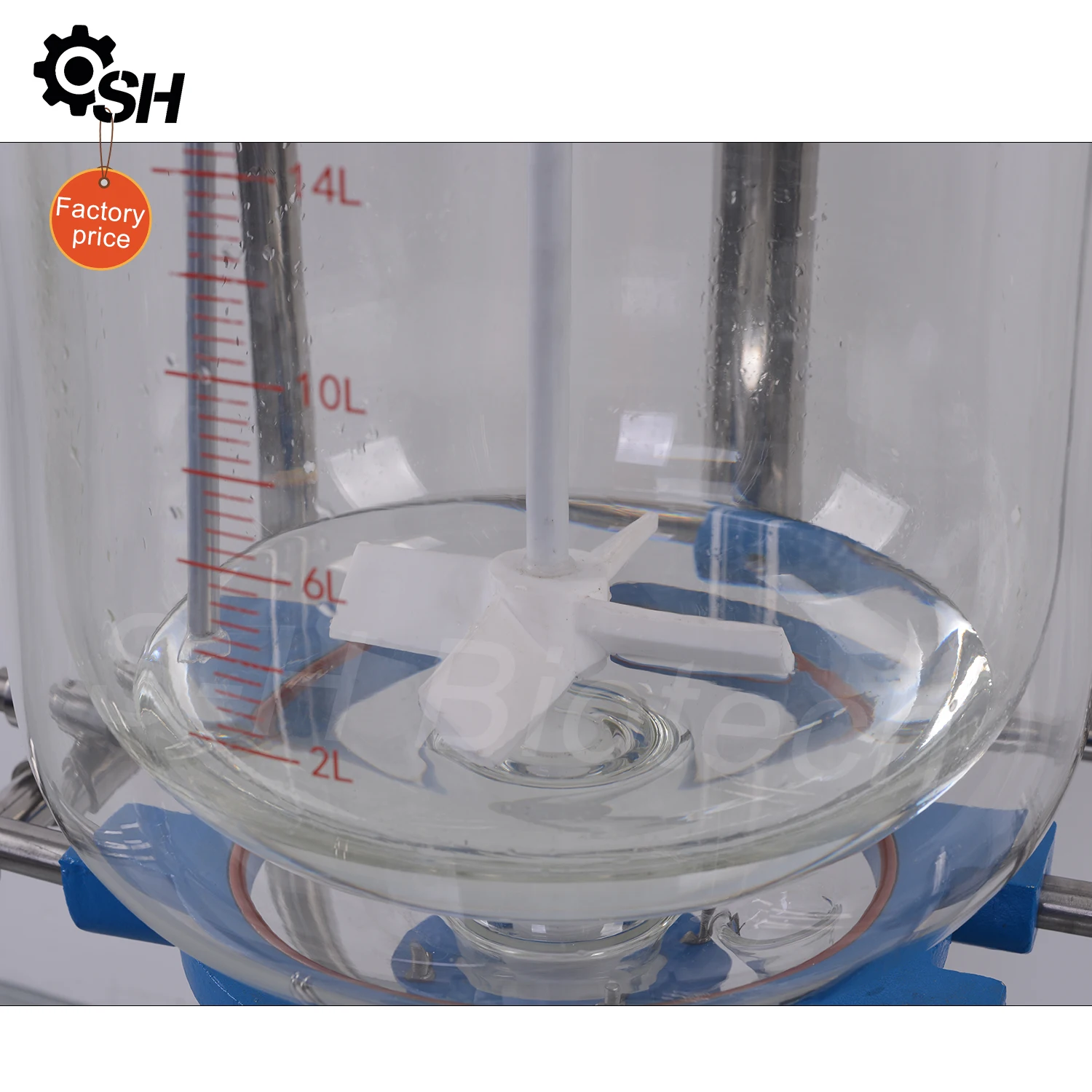 Hot Sale Anti Corrosion Industrial Chemical 50L Jacketed Glass Reactor