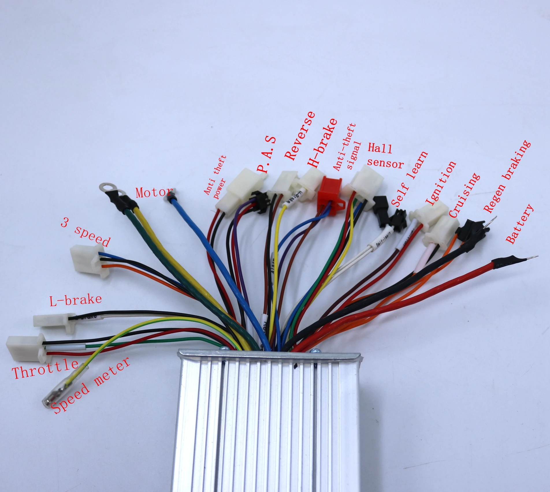 ZUNCONTROL 15 Mosfet 48-84 в 1500 Вт 45Amax двухрежимный датчик/Бессенсорный бесщеточный контроллер двигателя постоянного тока Электрический велосипедный драйвер