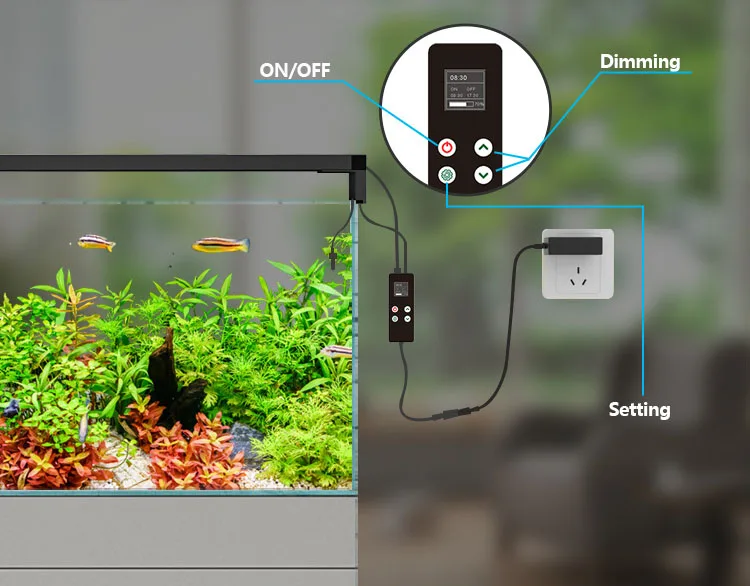 20w-120w full spectrum rgb live plant marine saltwater led freshwater fish tank light aquarium lamp