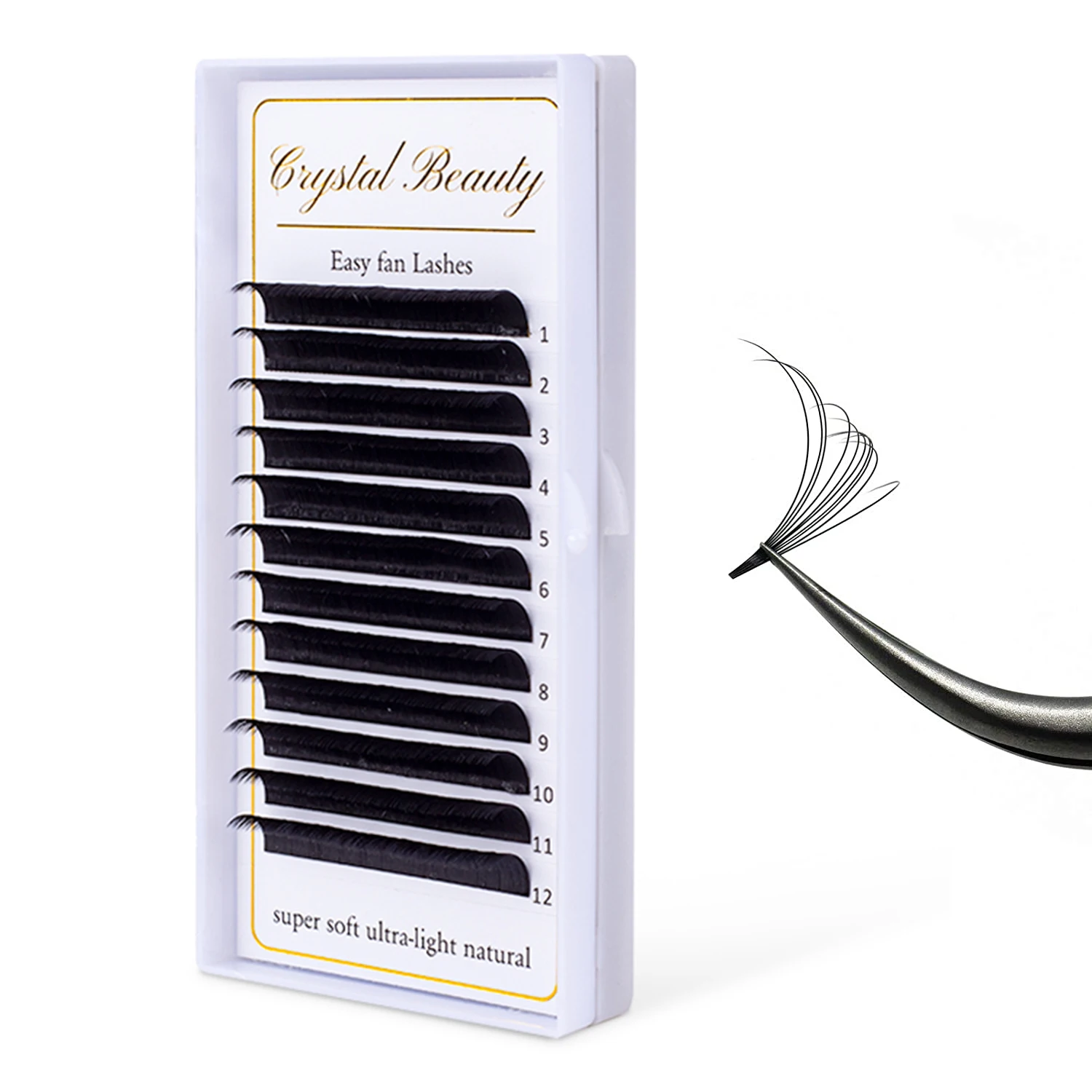  Накладные ресницы easy fan из кашемира русский шелк объемные