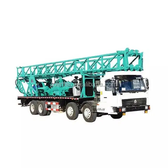 Vehicle-mounted large down-the-hole drilling rig and air compressor integrated car drill