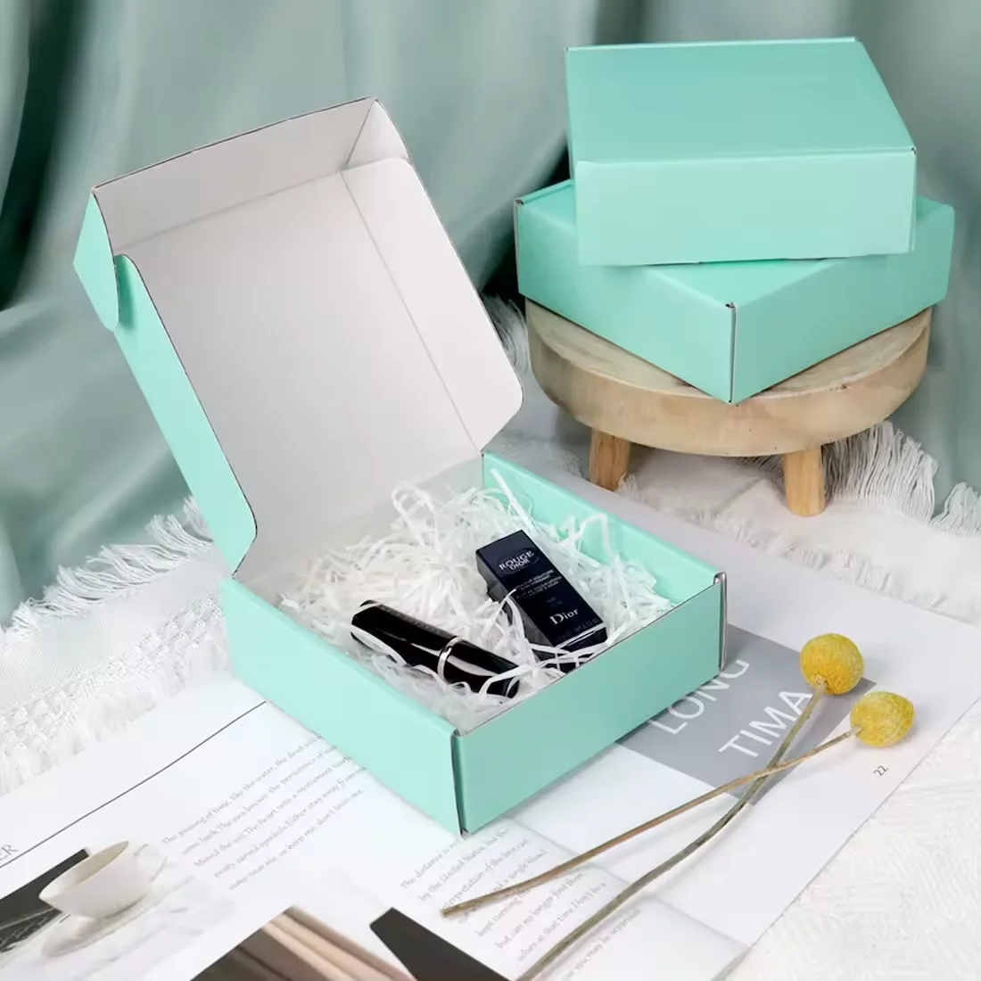 Custom logo print airplane box corrugated paper mailer cosmetic hat clothing shipping boxes bulk cardboard for packaging
