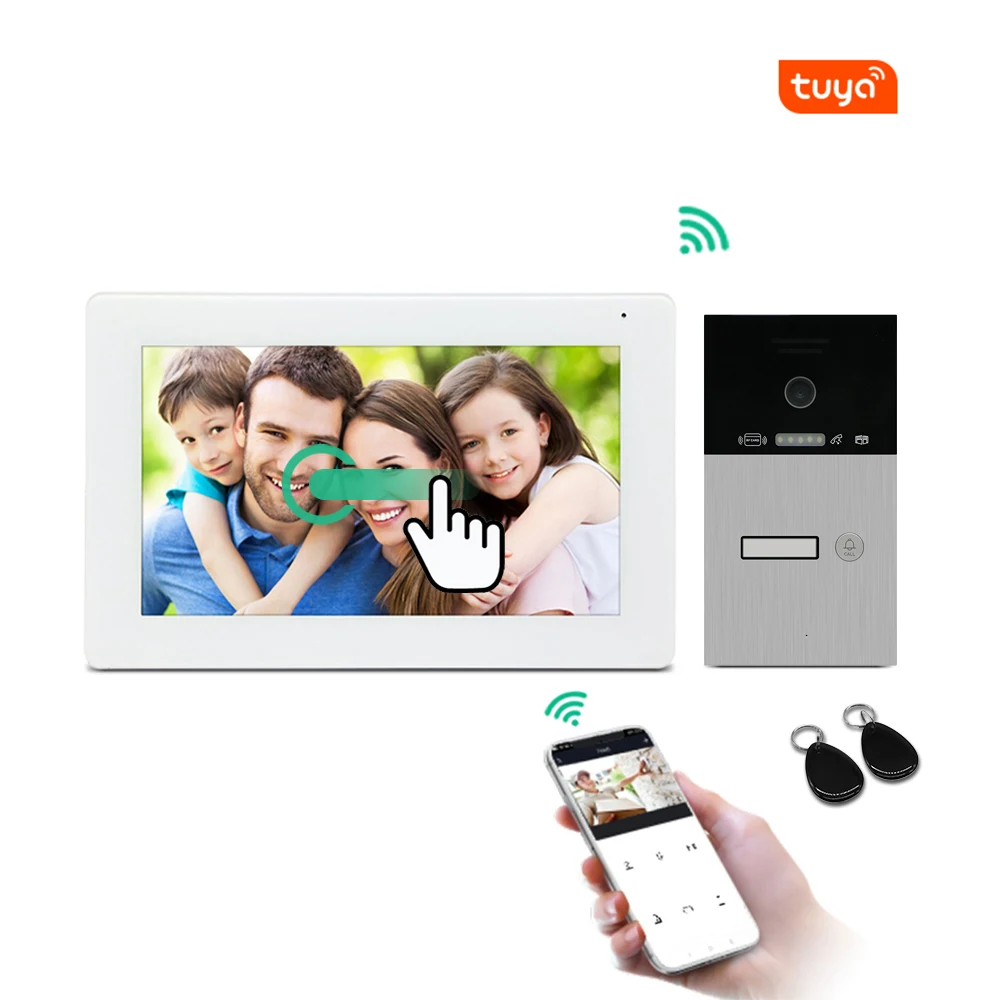 tuya smart home ip wifi video intercom wireless video door phone doorbell IC card unlock
