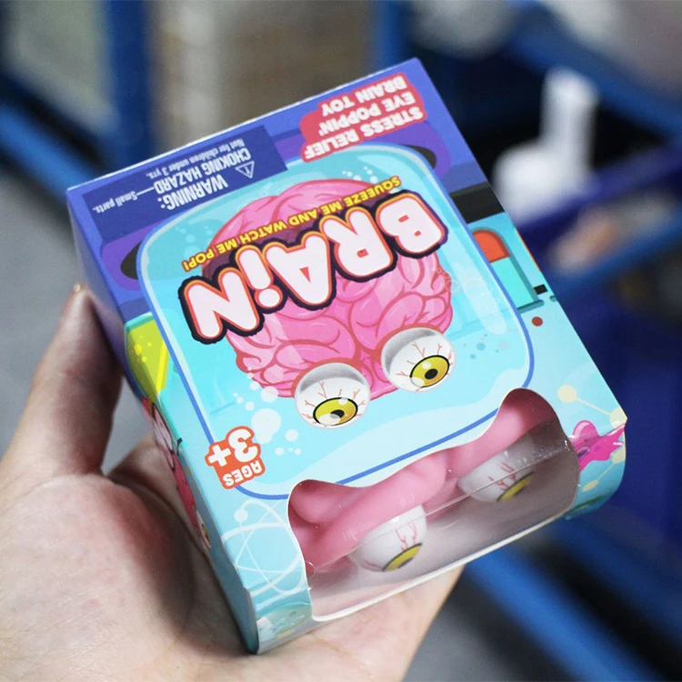 Squeeze Brain Toy Eye Squeeze Popping Halloween Prank Jokes Decompression Toy