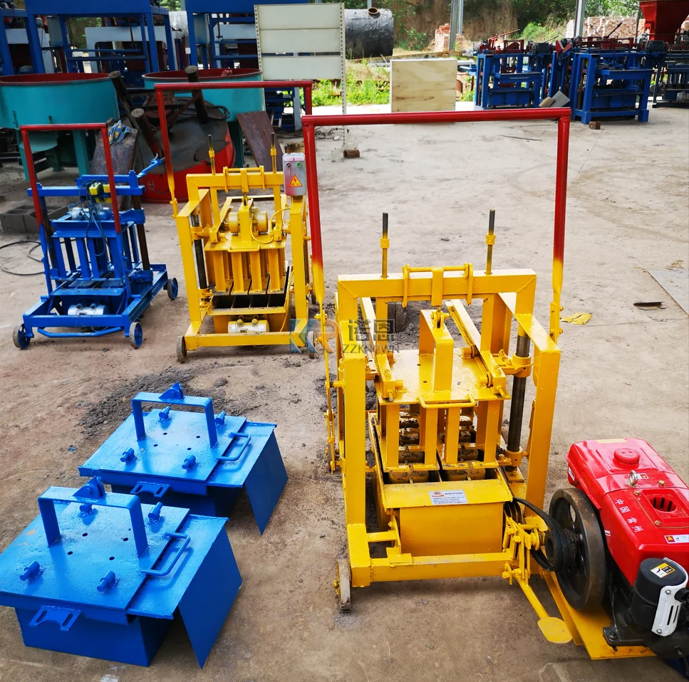 Diesel Engine Concrete Cement Block Making Machine Price Automatic Hollow Clay Brick Making Machinery