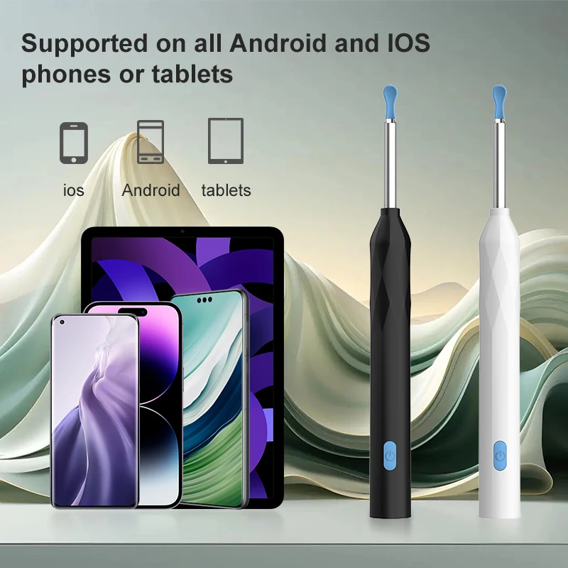 Wireless WiFi Ear Endoscope Visual Ear Pick HD Microscope Intelligent Ear Cleaning Pick for ios/android