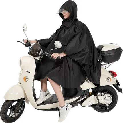 Adult Outside Polyester Raincoat Black Rain Poncho with Pocket RAINWEAR for Adults Single-person Rainwear 0.35k-0.4kg Accepted