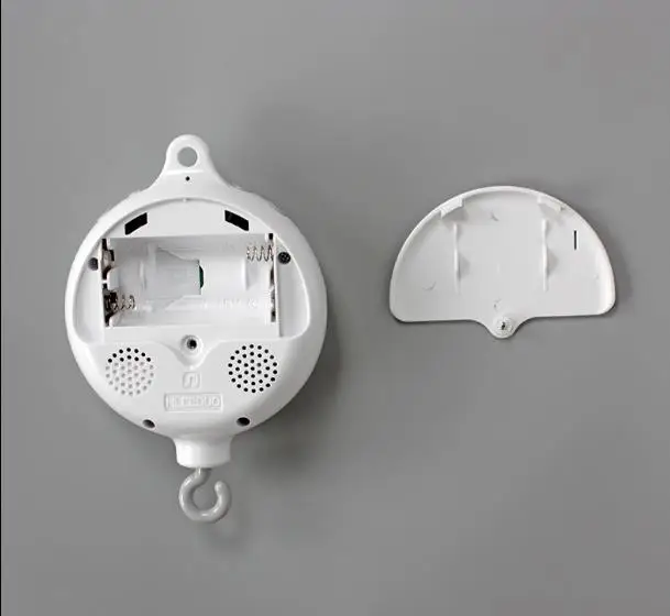 
2021 new wooden battery baby crib mobile musical box wooden baby bell 35 melody wireless and TF card version 