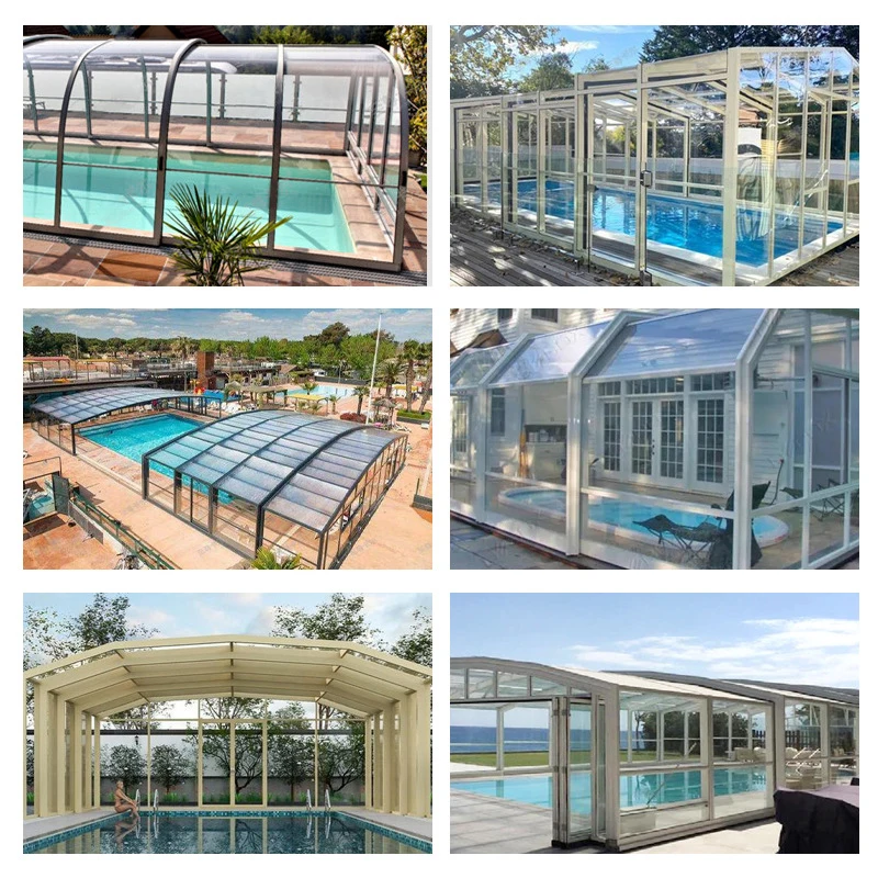 Patio Enclosures Cover For Glass Retractable Roof Polycarbonate Swimming Pool Cover Retractable  Roof