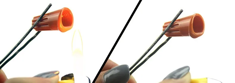 500pcs package high quality P3 orange color 600v plastic spring fast electric twist on wire connector