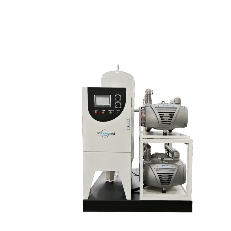 Medical Oil-Free Rotary Vane Vacuum Plant vertical Duplex system for hospital