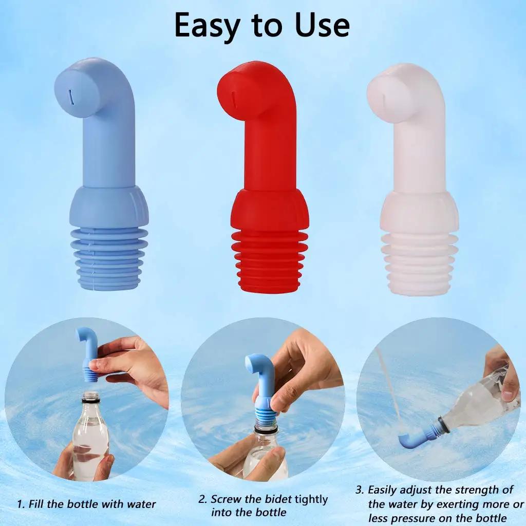 factory price coloful portable vagina bidet toilet  green pink color silicone material portable bidet for man