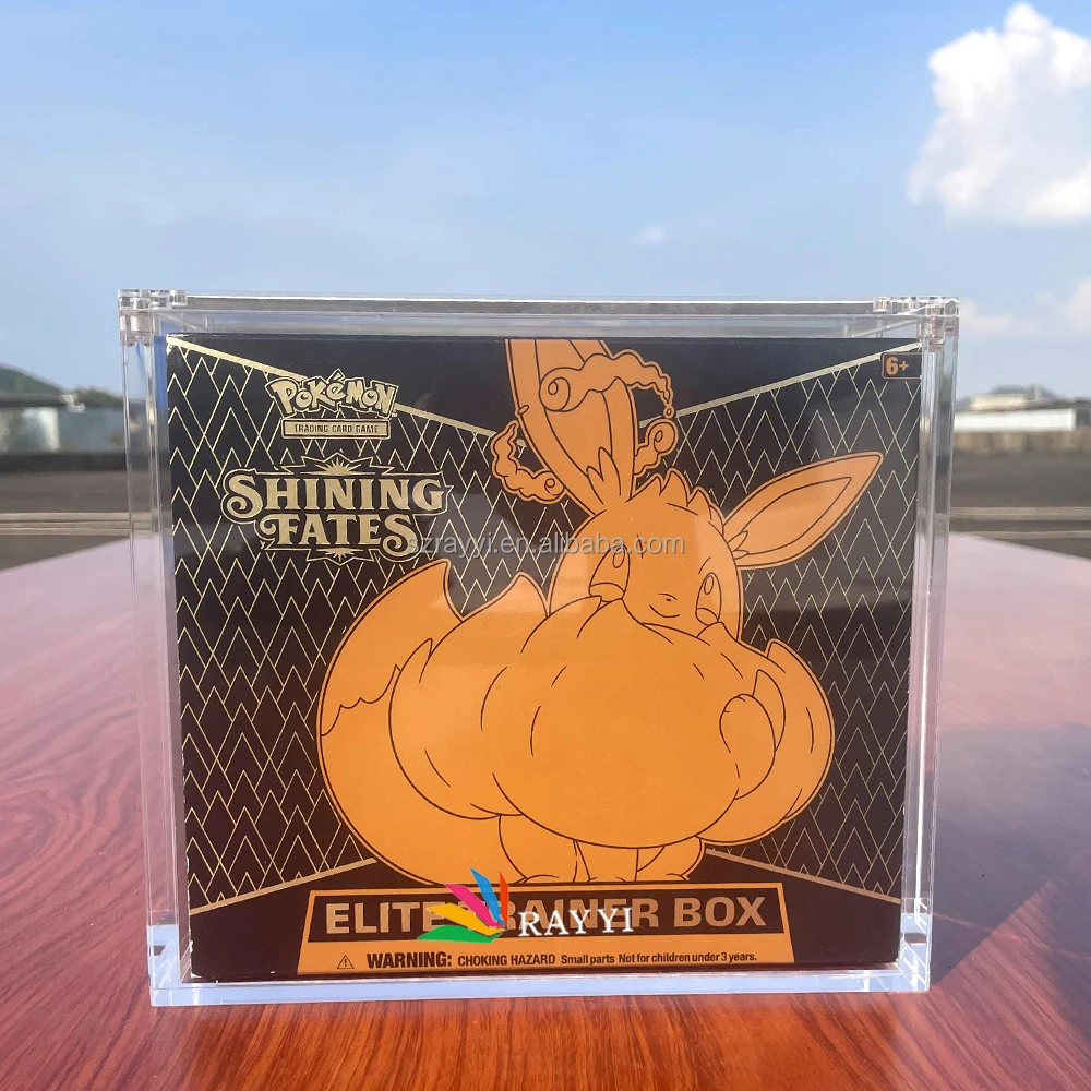 RAY YI прочный магнит устойчивый к ультрафиолетовому излучению pokemon elite trainer box акриловый защитный чехол для etb с магнитной крышкой