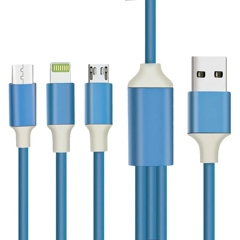  1 м мульти зарядный кабель 3 в Универсальное зарядное устройство USB шнур для зарядки свинцово нескольких устройств телефонный разъем