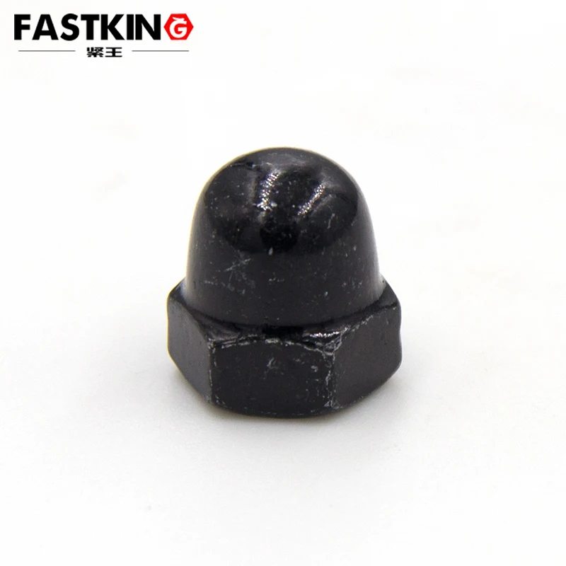 DIN1587 Black zinc acorn nut M6 carbon steel integrated cover mother ball head nut screw cap
