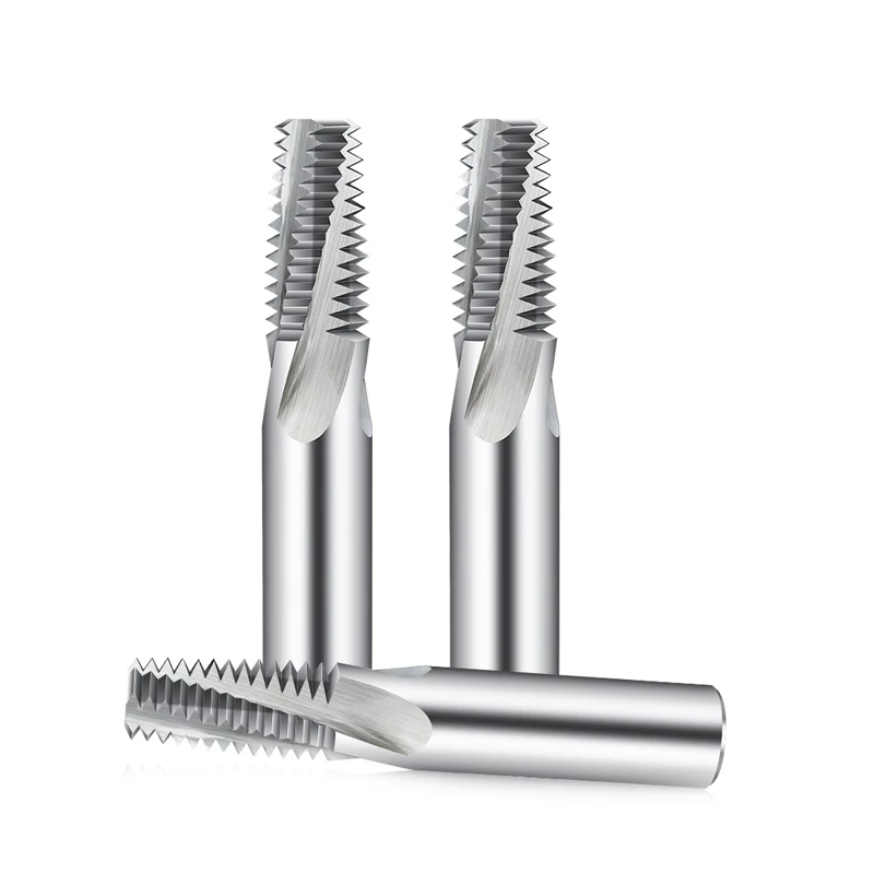 Aluminum milling cutter special high gloss extended straight shank end milling cutter for tungsten steel aluminum alloy CNC