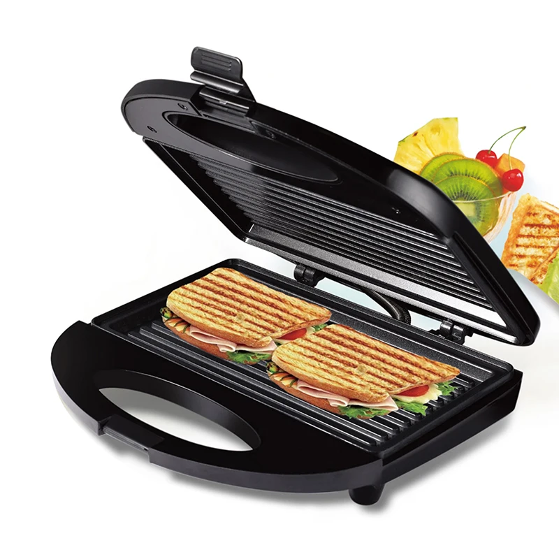  Электрический внутренний гриль 750 Вт Panini Press Sandwitch Maker со съемными антипригарными