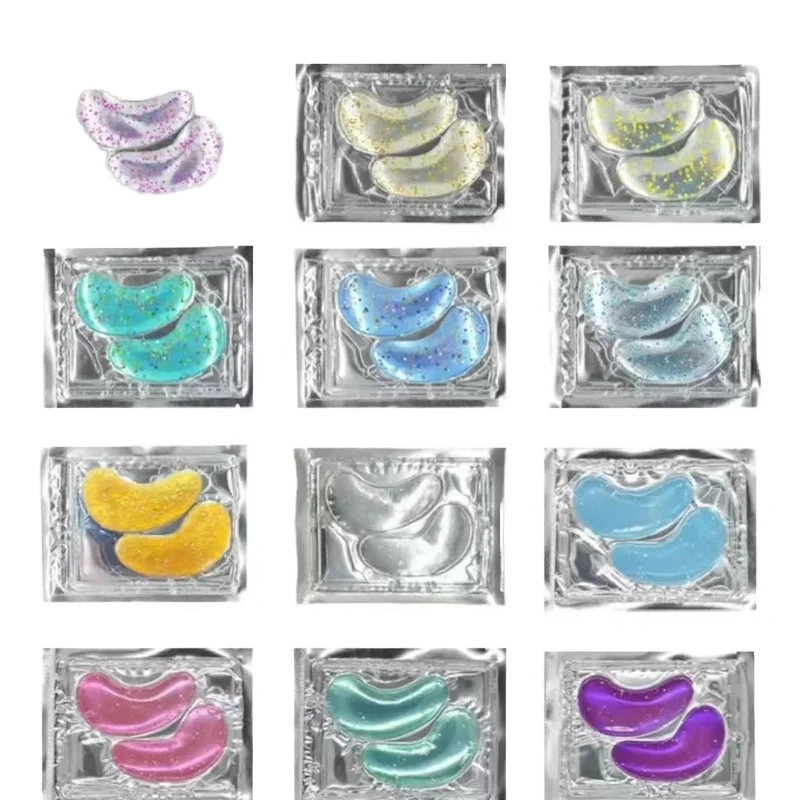 Hot Selling Star Glitter Hydrogel Collagen Eye Mask Anti-Wrinkle Seaweed Sheet for Dry Skin Reduces Dark Circles under Eye