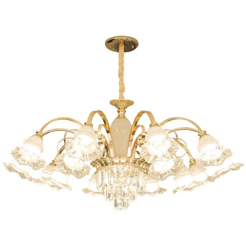 European style chandelier living room lamp luxury atmosphere dining room bedroom lamp light luxury modern new crystal chandelier