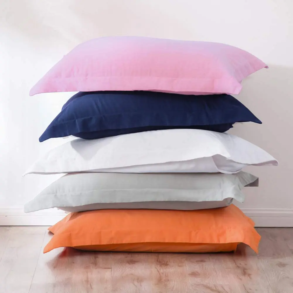 Micro peach Standard Pillow Shams Fade Wrinkle and Shrinkage Soft Pillow Covers with Envelope Closure Euro Sham Covers