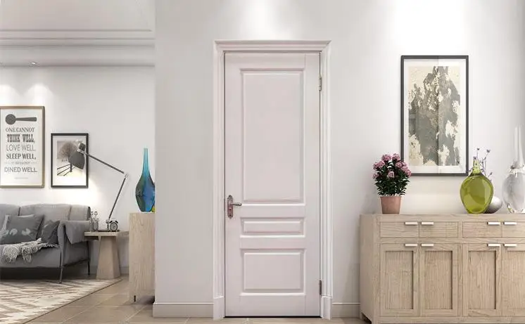 Quality manufacturer supply panel Solid Core White Primer MDF HDF bedroom Interior Door