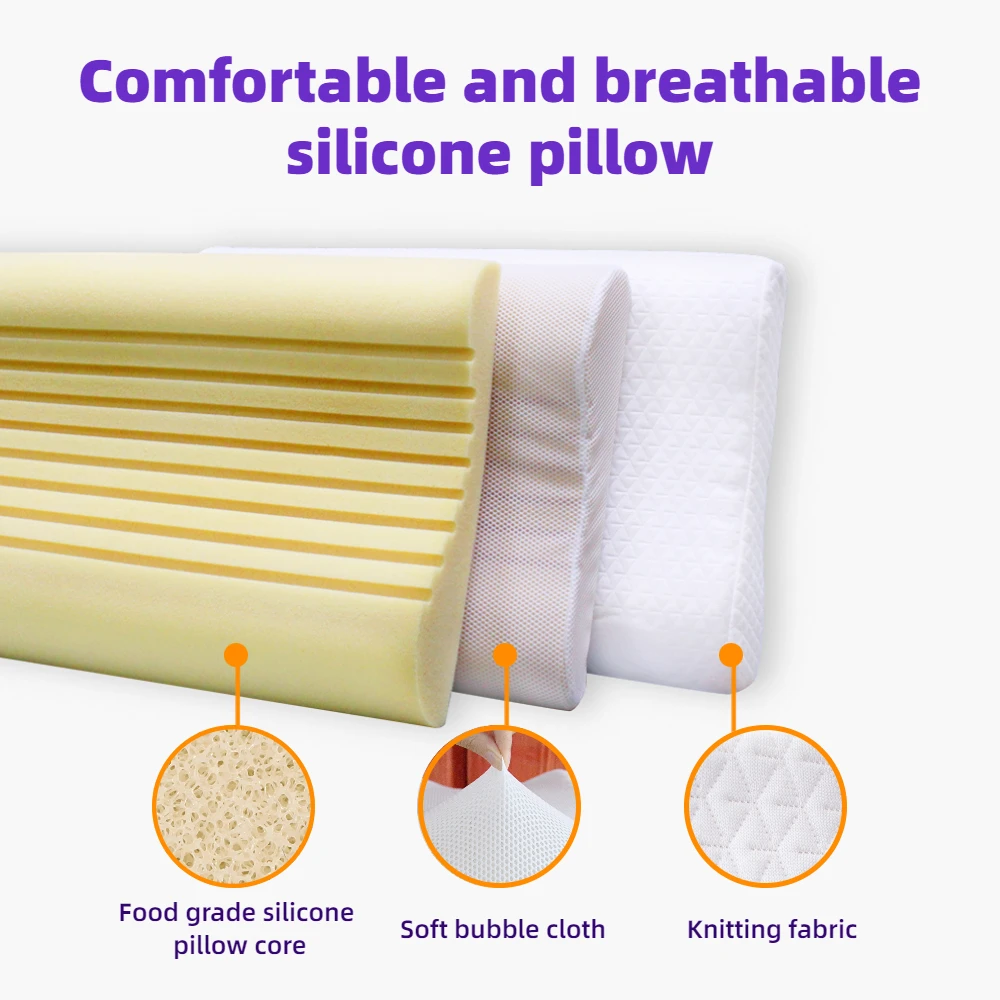 Silicone 6-12 Age Kids Pillows School Bed Everpretty For Natural And Healthy Organic Cotton Pillowcase Toddler Pillows (White)