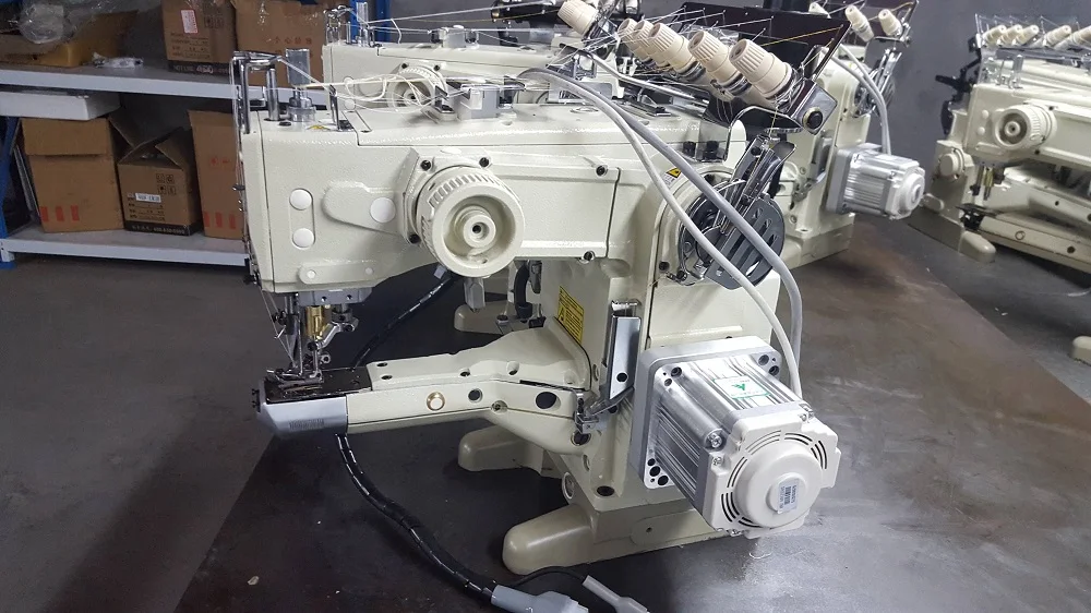 ZY1500DA Industrial & Factory Interlock Sewing Machine Direct Feed-On Type Cylinder Bed with Auto Trimmer Durable Motor