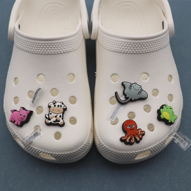 Cartoon animal designer 3D croc charms wholesale custom croc charm rubber Shoe Charms