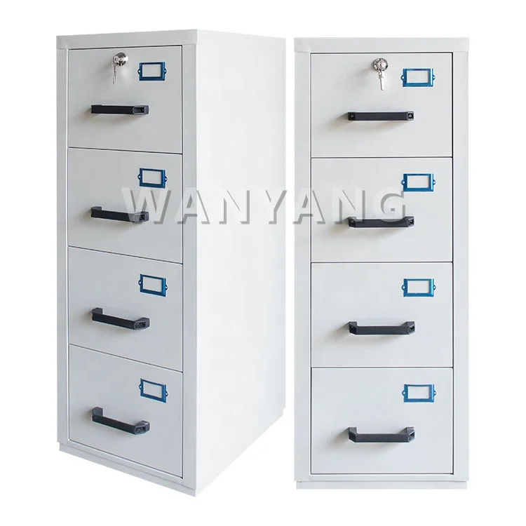 iron vertical fire resistant pictures index card staff 4 drawer storage furniture office steel metal filing cabinet locks