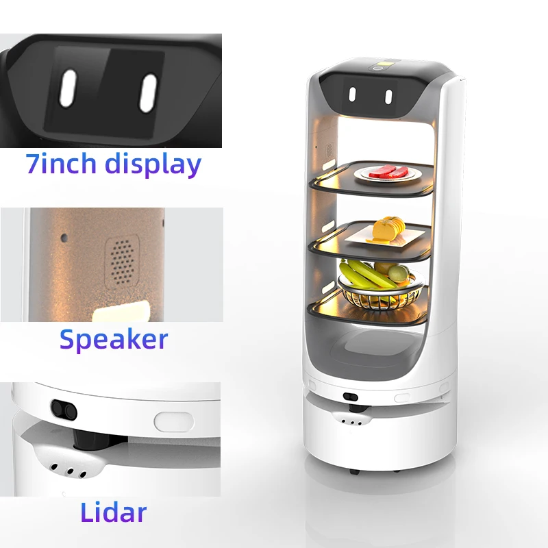 Новый стиль, грузовик для еды, мобильный трейлер для еды, робот-автомобиль для доставки в кафе, автоматический навигационный робот для доставки еды
