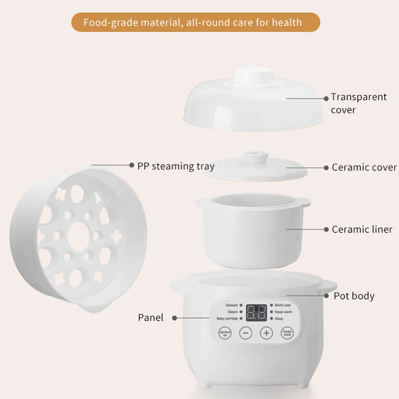 Custom Quality Promotional Easy To Clean No Overflow During Stewing Slow Cooker