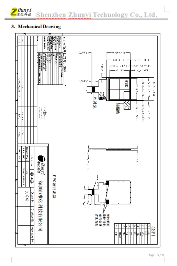 1.3 inch 240*240 4 SPI LCD Display Panel mcu  Interface for Smart Switch Watch Glucometer