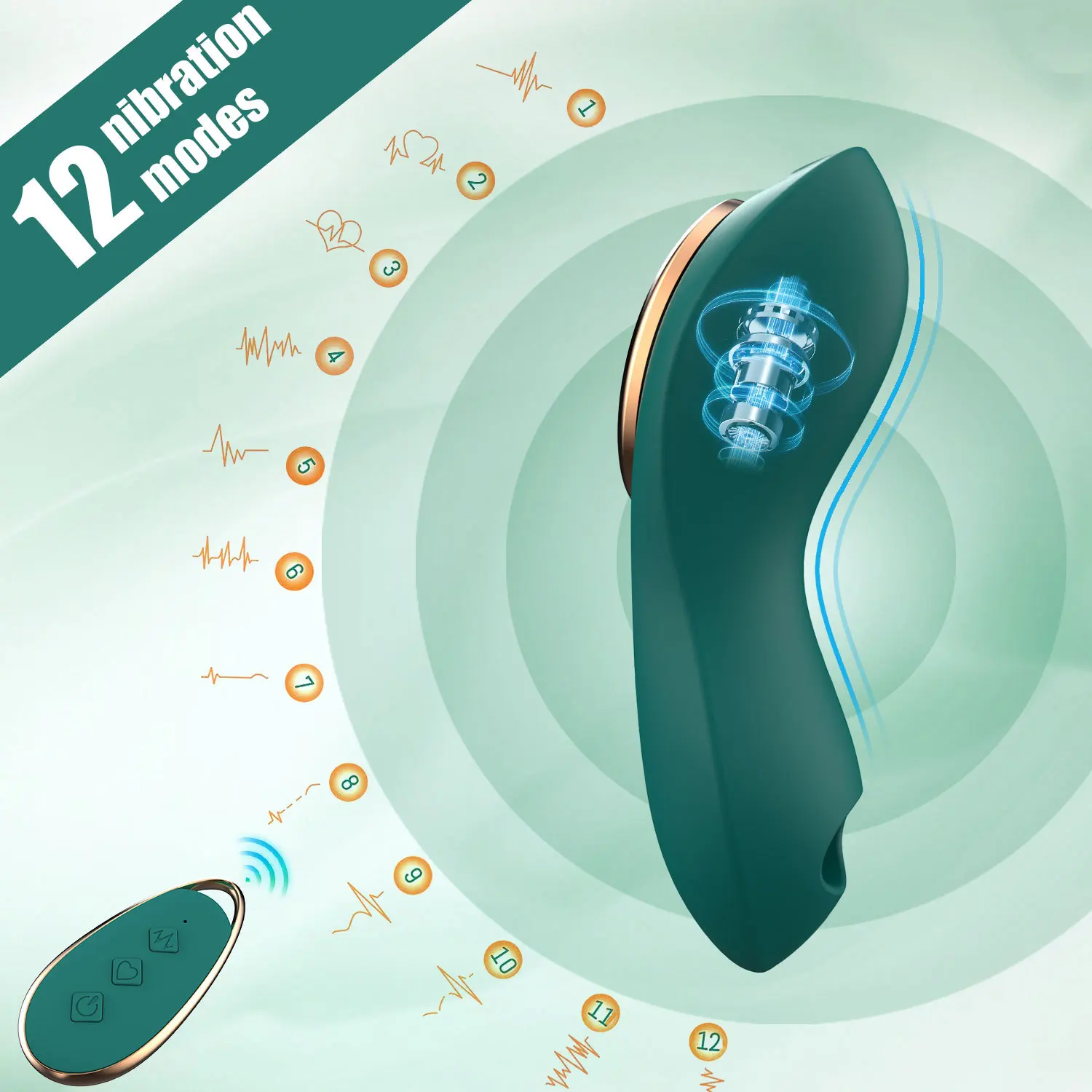 Men and women flirting share detachable invisible combination wearable vibration massager Amazon anal plug G-spot vibrator