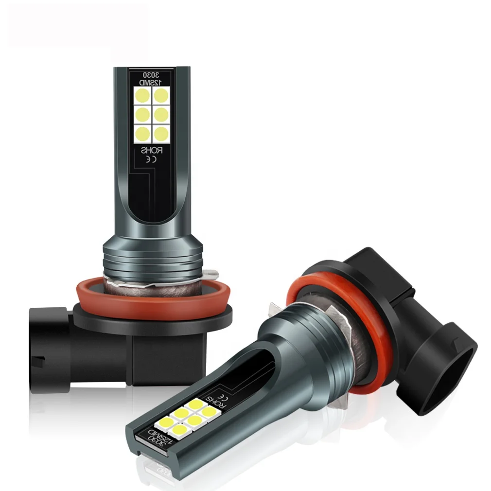 H7 H8 H11 LED Bulb H16 JP 9005 HB3 9006 HB4 Led Lamp Super Bright 12SMD Car Fog Lights Day Driving Running Light 12V 6000K White