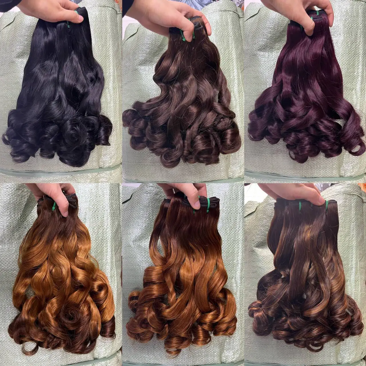 Wholesale Raw Fumi Vietnamese Burmese Hair 100% Human Hair Wave Bundles Curly Bundles Human Hair Ginger Brown Color 10~30 Inch