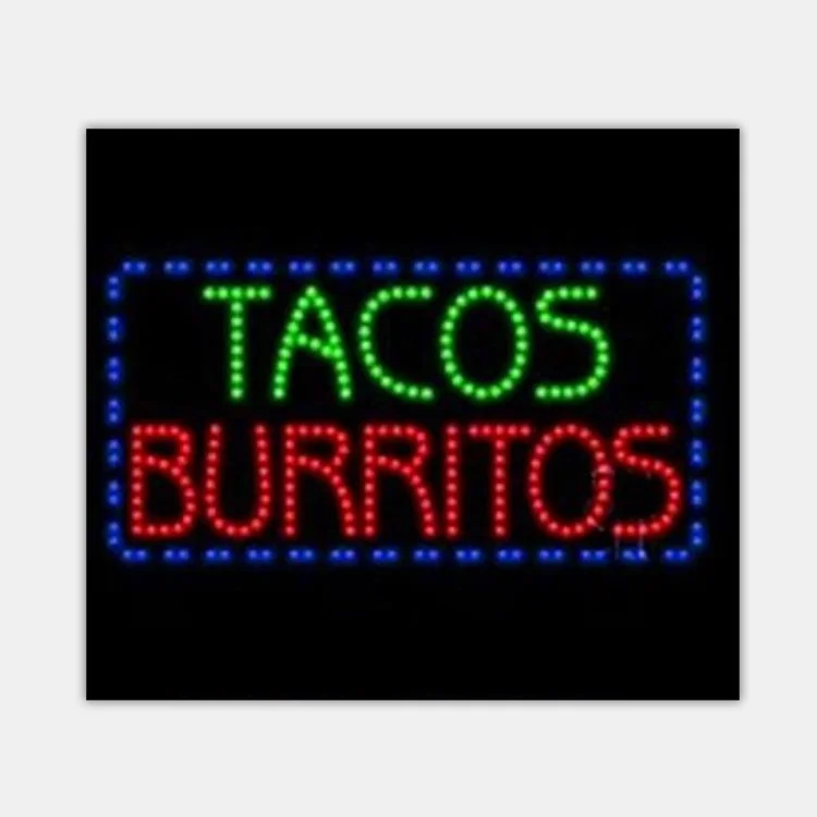 wholesale china factory price custom bar animated led sign light