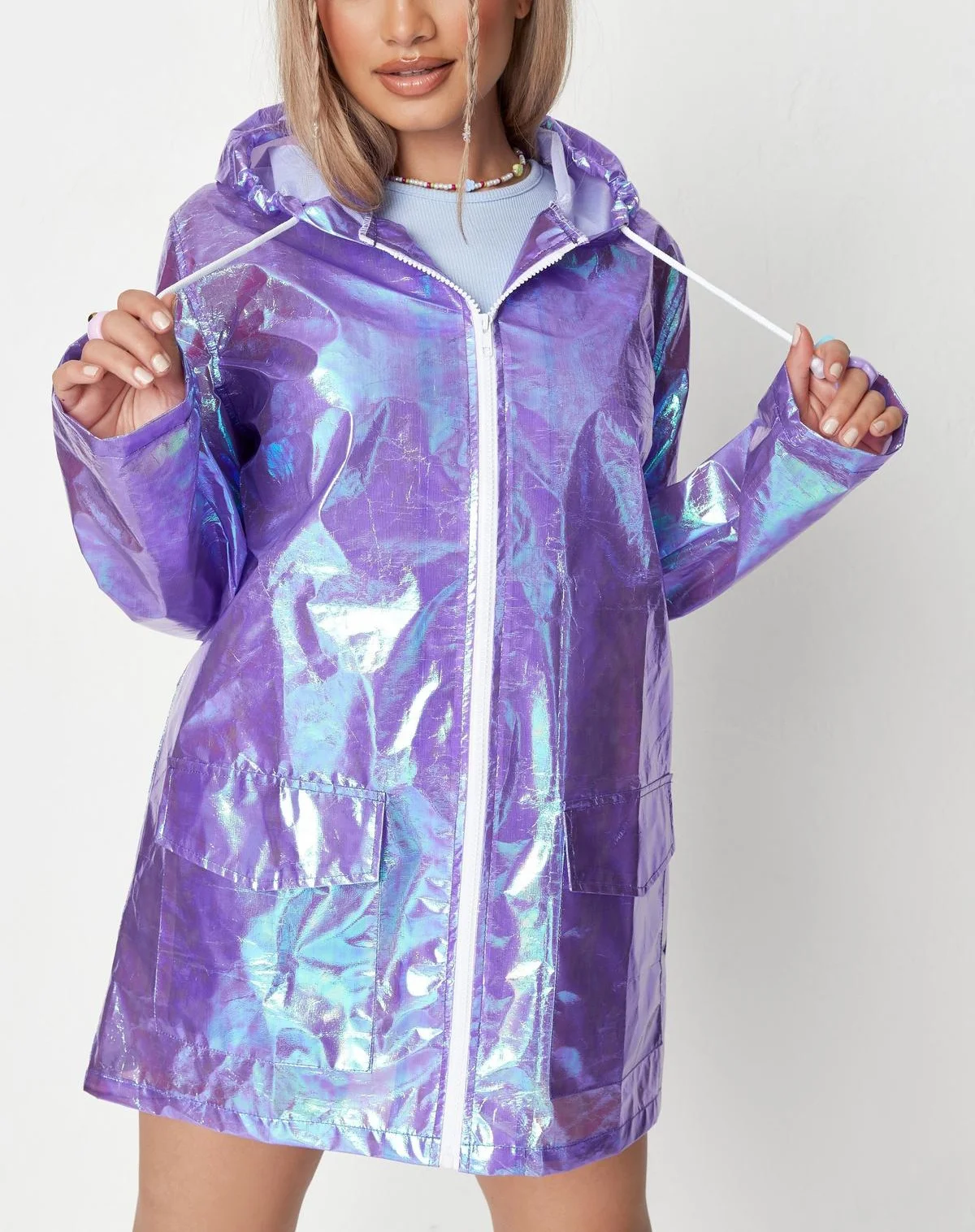 custom logo plus size fat women black jacket contrast white stitch ladies cool fashion long denim jacket