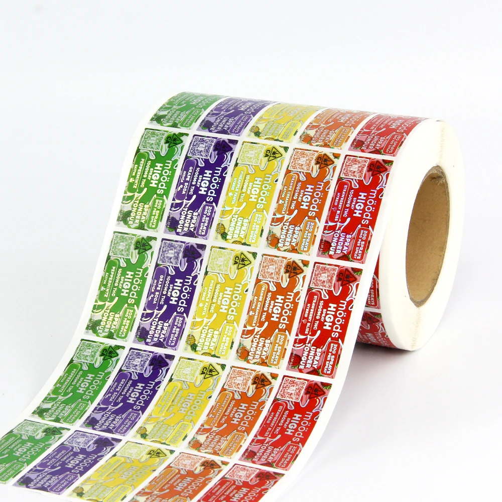 Custom Printed Colorful Bottle Packaging Labels High Quality Hologram and Spot UV Highlight Waterproof Vinyl