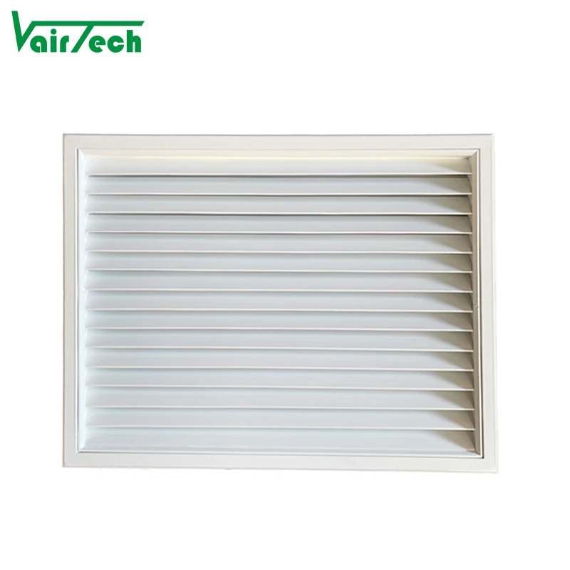 Vairtech Customized Door Grilles White Aluminium Door Louver Ventilation Air Grill For Bathroom
