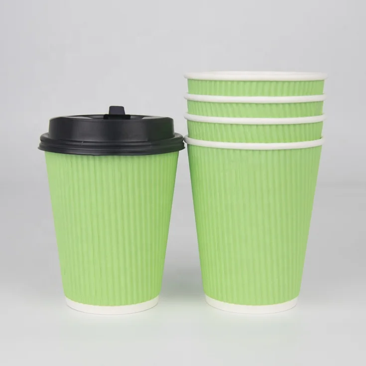 
China factory custom wholesale new style eco friendly ripple hot paper cup 