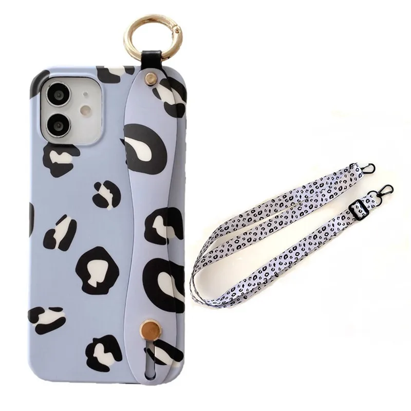 Шейный ремень прелестная леопардовая шнурок с изображениями из мультфильмов чехол для iphone 12 13 pro маленький размер леопардовым принтом Чехол мобильного телефона