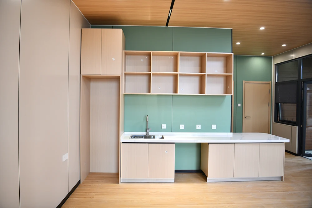 20ft detachable prefabricated modern modular house flat pack villa prefab home holiday tiny cabin green